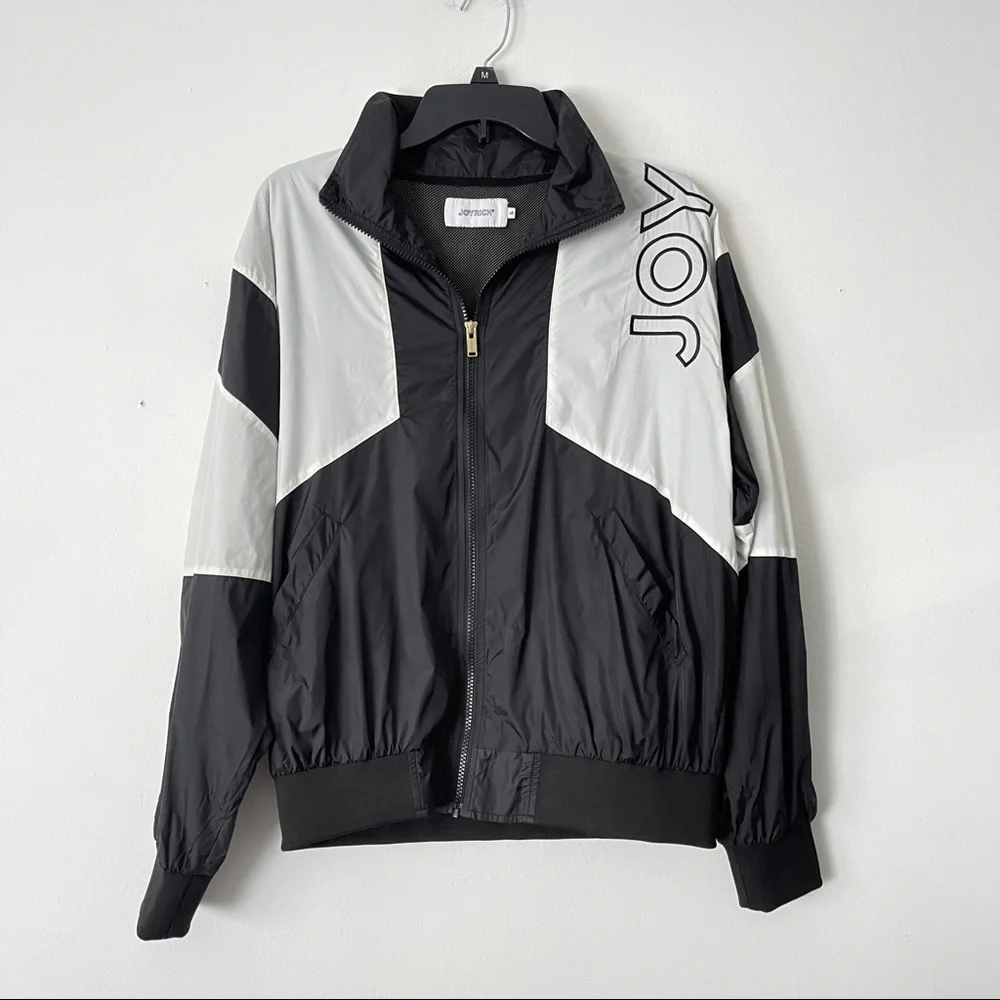 joyrich Size S Rec Color Block Jacket Windbreaker Black White Streetwear - Picture 5 of 11